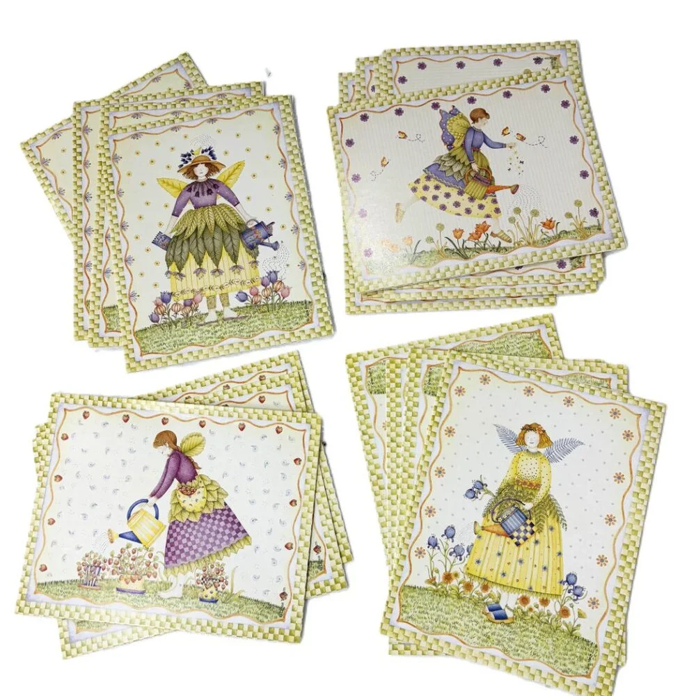 Debbie Mumm Garden Angels Collectible Blank Notecards Vtg 2003
